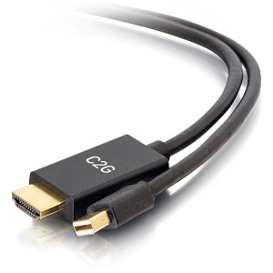 C2G CG54437 Mini DisplayPort Male to HDMI Male Passive Adapter Cable, 4K 30Hz, 10' (3m)
