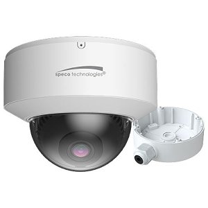 Speco O4D6N 4MP H.265 IP Dome Camera with Advanced Analytics, 2.8mm Fixed Lens, White