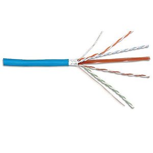 Siemon 9A6P4-A5-06-R1A CAT6A Plenum Cable, 23/4 Solid BC, F/UTP, CMP/FT6, 1000' (304.8m) Reel, Blue