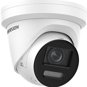 Hikvision DS-2CD2387G2-LSU/SL 8 MP ColorVu Strobe Light and Audible Warning Fixed Turret IP Camera, 4mm Lens