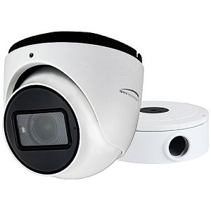 Speco O5T2M 5MP Advanced Analytic IP Turret Camera with IR, 2.8-12mm Motorized Lens, Junction Box, White, NDAA