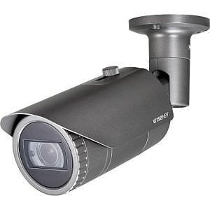 Hanwha QNO-6082R1 2MP IP IR Bullet Camera, 120dB WDR, IP66, IK10, 3.2-10.0mm Lens, Dark Grey