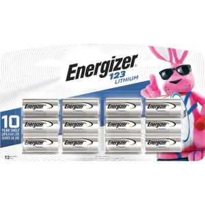 Energizer 123 Batteries, 12 Pack