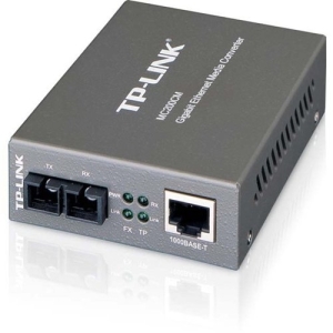 TP-LINK MC200CM Gigabit Media Converter, 1000Mbps RJ45 to 1000M multi-mode SC fiber, up to 550m/1800ft, chassis mountable