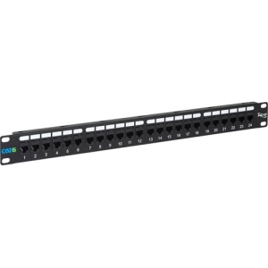 ICC CAT6 Feed-Through Patch Panel with 24 Ports and 1 RMS