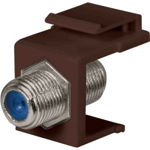 DataComm Keystone Jack with 2.4 GHZ F-Connector, Brown, UL