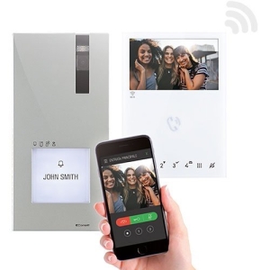 Comelit HFX-7000MW Single Family Kit with Quadra and Mini Hand-Free Wi-Fi SB