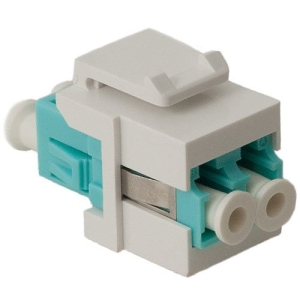 ICC LC Fiber Optic Keystone Coupler (OM3) with Metal Sleeves and Duplex Ports