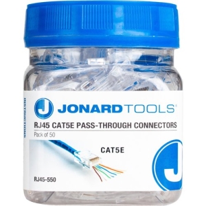 Jonard Tools RJ45 CAT5e Pass-Through Connectors (Pack of 50)