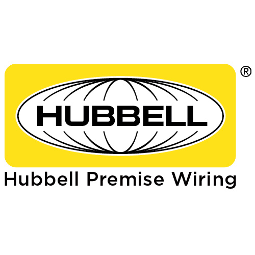Hubbell 2GAFBCVRBK 2-Gang Fiber Adapter Plate Cover, Powder Paint, Black