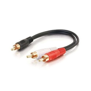 C2G CG03161Value Series One RCA Mono Male to Two RCA Stereo Male Y-Cable, 0.5' (0.15m)