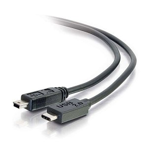 C2G CG28857 USB 2.0 USB-C to USB Micro-B Cable M/M, 12' (3.7m), Black