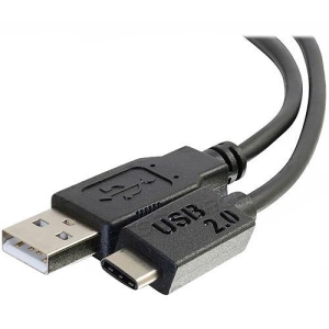 C2G CG28873 USB 2.0 USB-C to USB-A Cable M/M, 10' (3m), Black