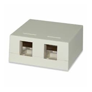 Signamax SMKL-2-WH 2-Port Surface Mount Multimedia Box, White