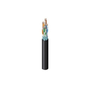 Belden 1352A 010Z1000 CAT6 4-Pair, F/UTP CMP, Premise Horizontal Cable, 23AWG Solid Bare Copper Conductors, FEP Insulation, Polyester Separator, Overall Beldfoil Shield, Flamearrest Jacket, 1000' (304.8m), Black
