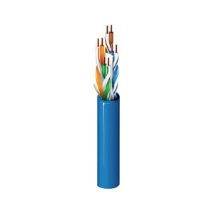 Belden 2412 006Z1000 Multi-Conductor Enhanced CAT6, 4-Pair, Nonbonded-Pair Cables, U/UTP CMR, 1000' (304.8m), Light Blue