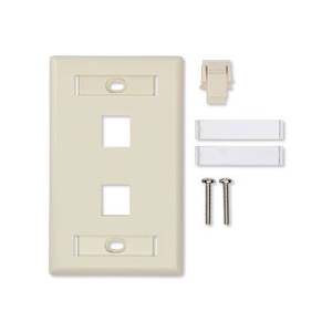Belden AX102660 KeyConnect Single-Gang Faceplate, 1-Port, Electric White