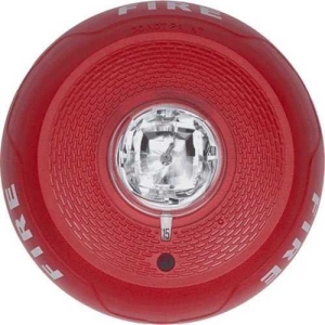 System Sensor SCRL L-Series Indoor Selectable Output Ceiling Mount Strobe, "FIRE" Marking, Red