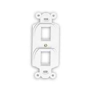 Siemon MX-D2Z-02 Designer Mounting Frame, Accepts 2 Max or Z-Max Outlets, White