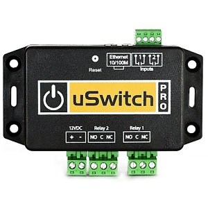 uSwitch IP-SW2P Customizable Ethernet GPIO Inputs Controller