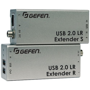 Gefen EXT-USB2.0-LR 2-Port USB Extender over CAT5e Cable, up to 330' (100m)