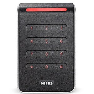 HID 40KNKS-T0-000000 Signo 40 Contactless Smartcard Keypad Reader, Multi-Technology, Mobile Ready, Wall Switch Mount, Pigtail, Black/Silver