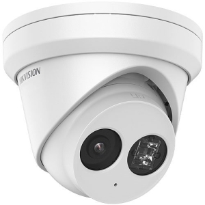 Hikvision DS-2CD2383G2-IU Value Series AcuSense 8MP Turret IP Camera with Built-In Microphone, 4mm Fixed Lens