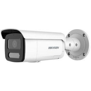 Hikvision DS-2CD2T47G2-LSU/SL ColorVu 4MP Strobe Light and Audible Warning Fixed Bullet IP Camera, 2.8mm Lens