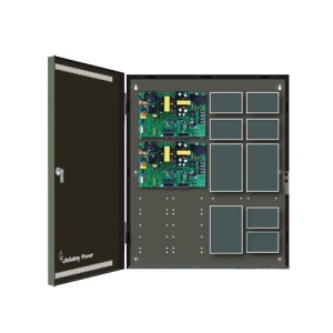 LifeSafety Power ProWire Mercury 16 Door 12 Amp 12VDC 10 Amp 24VDC 16 Lock and 24 Auxiliary Distribution Outputs Access Control Power Supply,  30" W x 36" H x 6.5" D Enclosure