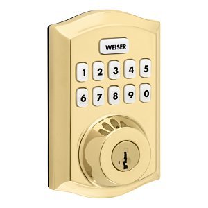 Weiser 9GED18000-028 Home Connect 620 Traditional Electronic Lock with Z-Wave, Traditional Brass (Replaces 9GED18000-015)
