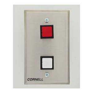 Cornell S-132AS 2-Pushbutton Status Station, Single Gang, Alt Action, SINGLE POLE