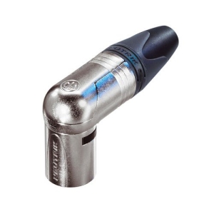 Neutrik NC3MRX RX Series 3-Pin Right Angle Male Cable Connector, Silver Contacts, Nickel Housing