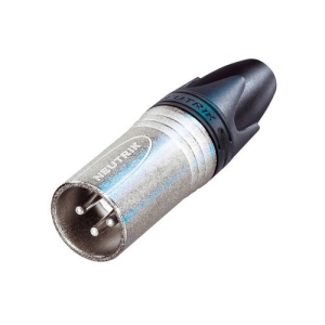 Neutrik NC3MXX-HA 3 Pole Male Cable Connector with Nickel Housing, Silver Contacts and Crimp Termination (standard B crimp)