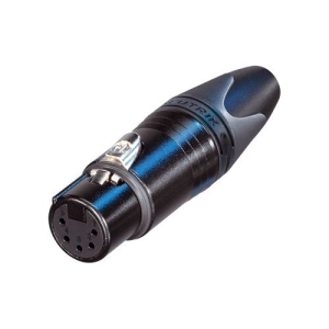 Neutrik NC5FXX-BAG 5 Pole Female Cable Connector with Black Metal Housing and Silver Contacts