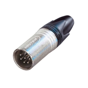 Neutrik NC6MXX 6-Pole XLR Cable Connector Male with Nickel Housing and Silver Contacts