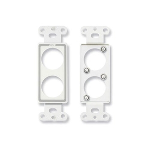 RDL D-D2 Double Plate for Standard and Specialty Connectors, White