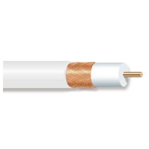 Remee 725105/60M1W RG6 Coaxial Plenum Cable, 18/1 Solid BC, Aluminum Braid Dual Shield, CMP, CATVP, 1000' (304.8m) Reel, White