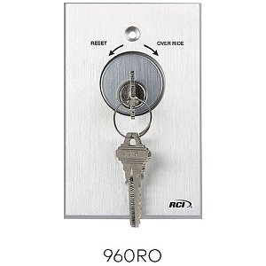 RCI 960RO-MOMA Momentary, Maintained, LED Tamper-Resistant Keyswitch with Reset/Override