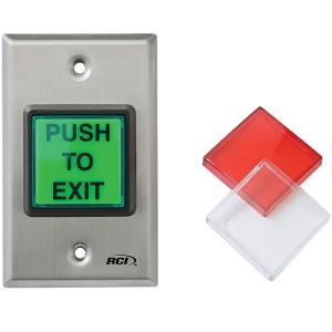 RCI 972 All-In-One Illuminated Pushbutton, English/French Momentary
