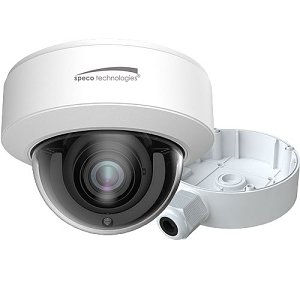 Speco H8D7M 8MP 4K HD-TVI IR Motorized Dome Camera with Junction Box, 2.8-12mm Lens, White