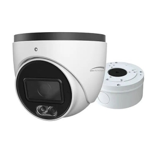 Speco O5LT1 5MP Advanced Analytics Turret IP Camera with White Light Intensifier and Junction Box, 2.8mm Lens