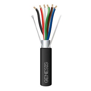 Genesis 32061108 22/6 Stranded Shielded Plenum Cable, 1000' (304.8m) REELEX Pull Box, Black
