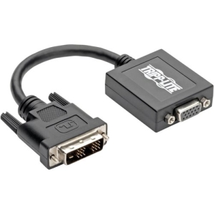 Tripp Lite 6in DVI-D to VGA Adapter Active Converter Cable 6" 1920x1200 - DVI/VGA for Video Device, Monitor, Projector - 6" - 1 x DVI-D (Single-Link) Male Digital Video - 1 x HD-15 Female VGA, 1 x Micro Type B Female USB - Black