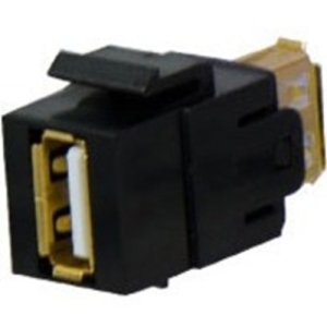 Legrand-On-Q USB A/A Black Keystone Coupler Insert
