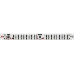 dbx DBX215SV 2 Series Dual Channel 15-Band Equalizer, 2/3-Octave Constant Q Frequency Bands