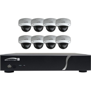 Speco 8 Channel Hd-Tvi 1080p DVR 2tb 8 Hd-Tvi 1080p Outdoor IR Dome Cameras
