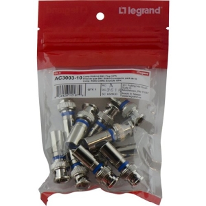 Legrand-On-Q Compression Style Male BNC Connector, 10Pack