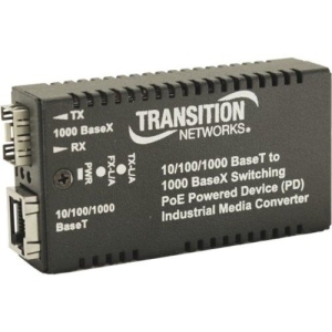 Transition Networks Hardened Mini PD 10/100/1000 Bridging Media Converter