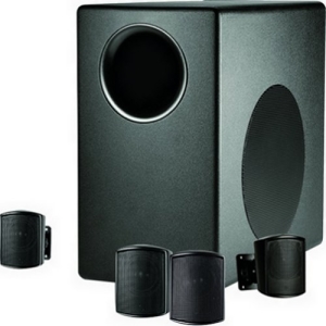 JBL Professional C50PACK-WH Subwoofer-Mini Satellite System with 30Hz- 20 kHz response, Includes wall-mounts, White - JBL - C50PACK-WH