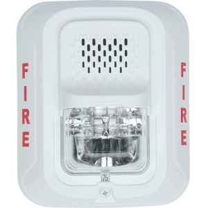 System Sensor P2WLA-LF L-Series Indoor Selectable Output Low Frequency Wall Sounder Strobe, "FIRE" Marking, White